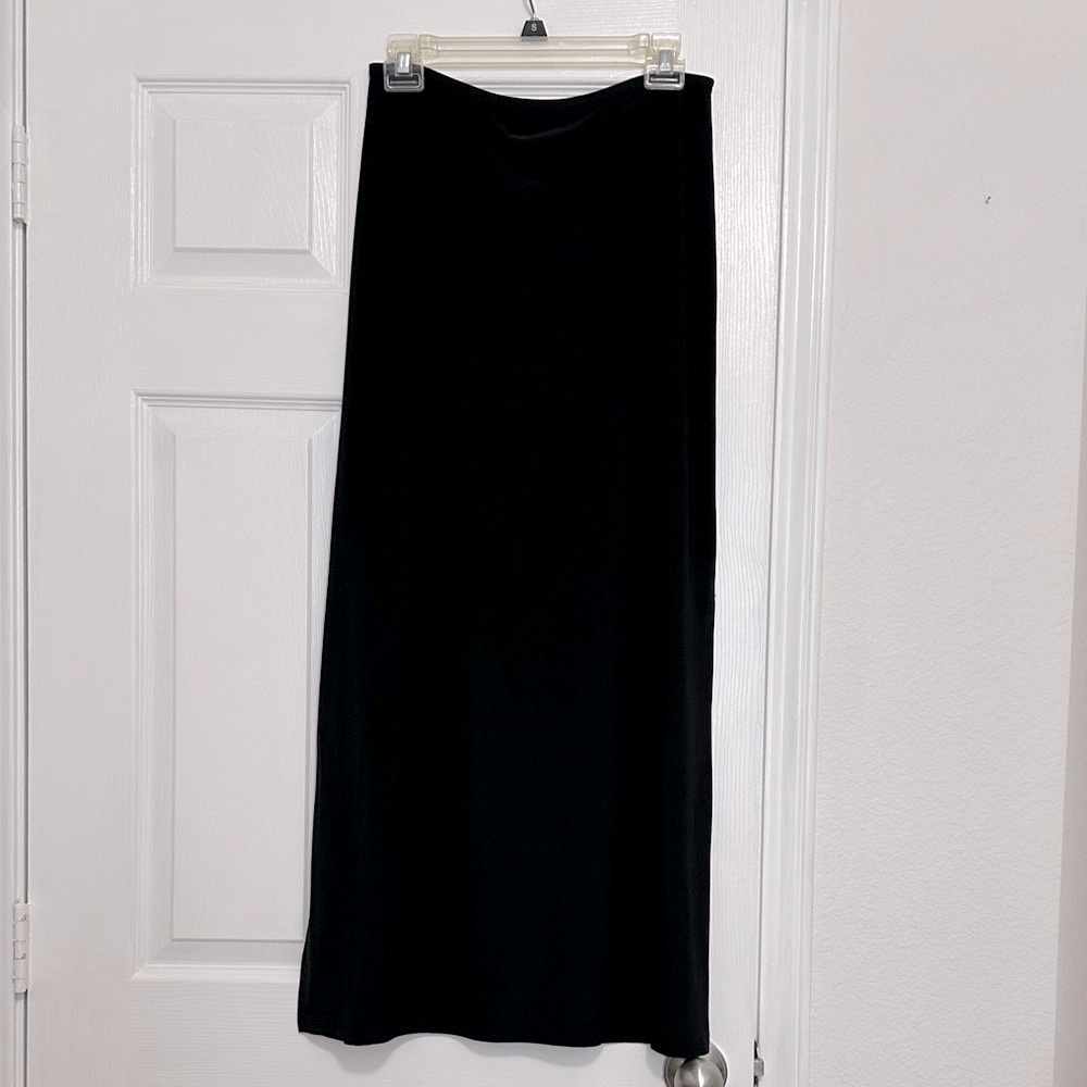 Wrapper Classic Black Maxi Skirt